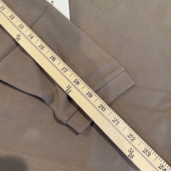 NEW! NINETY PERCENT Organic Cotton Crop Crew Button Neck Top Pebble OverSized XS - Picture 12 of 14